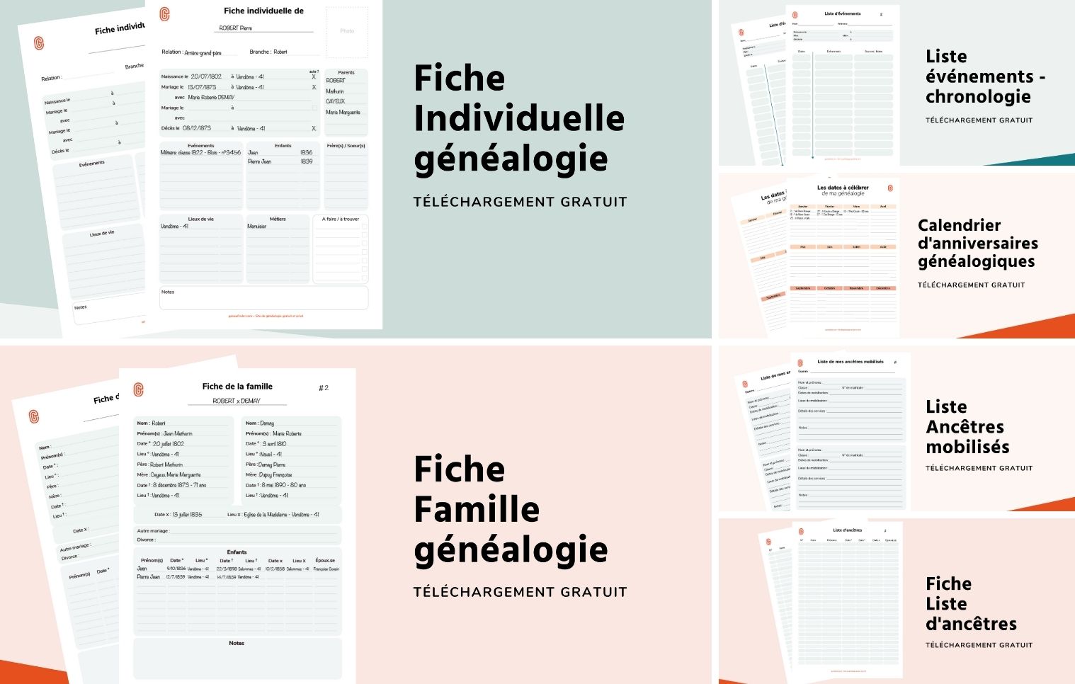 Des fiches de synthèses pour votre généalogie 