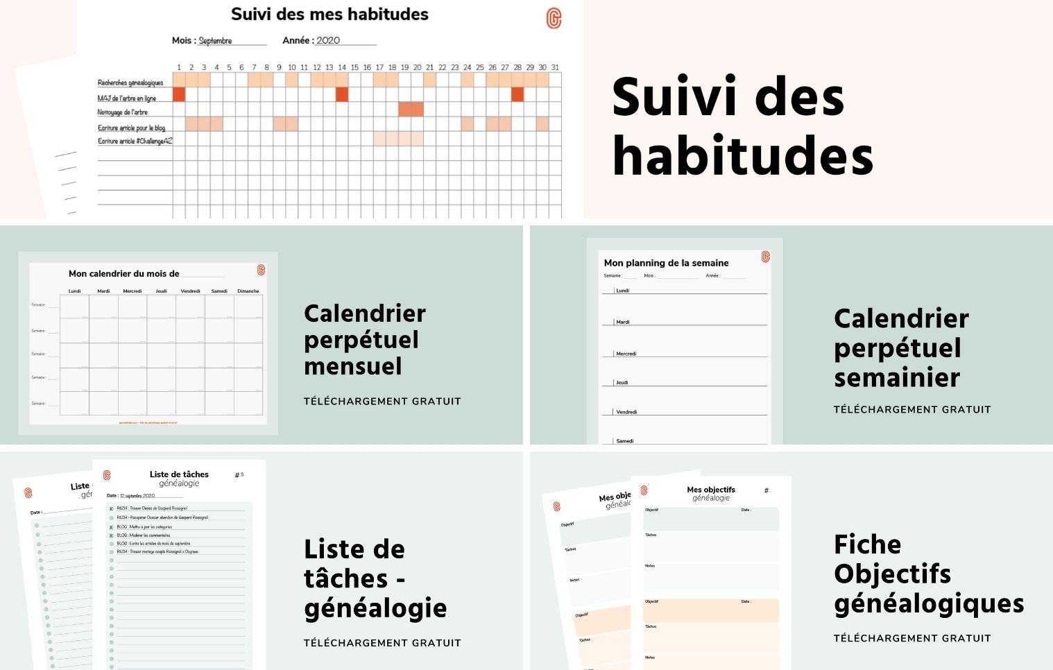 Des imprimables pour vous organiser