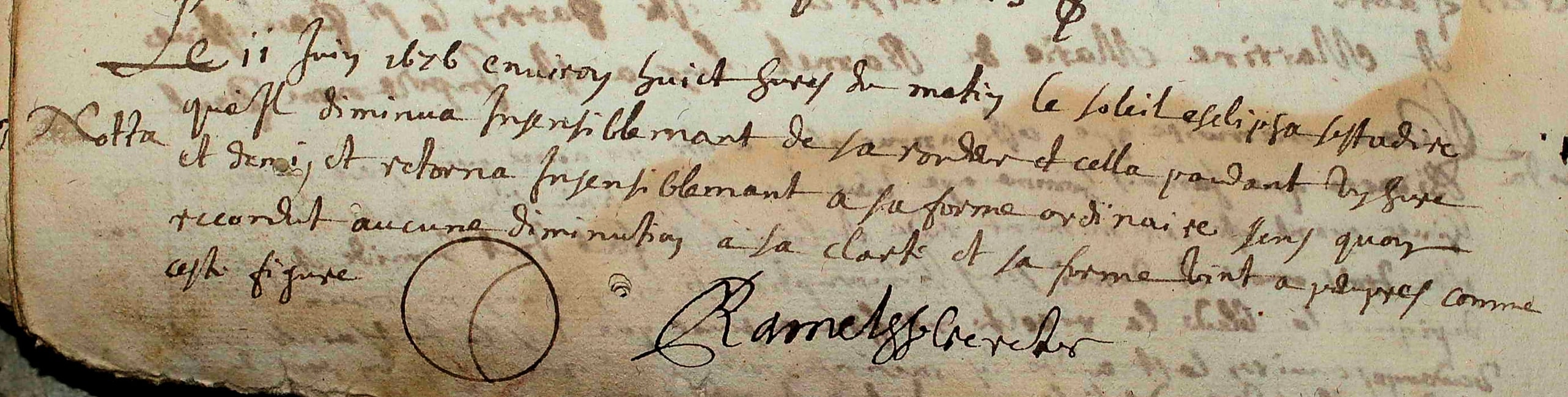 acte insolite éclipse de soleil 1676