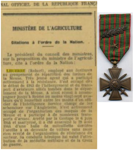 Robert Lhuerre - Citations à l'ordre de la Nation