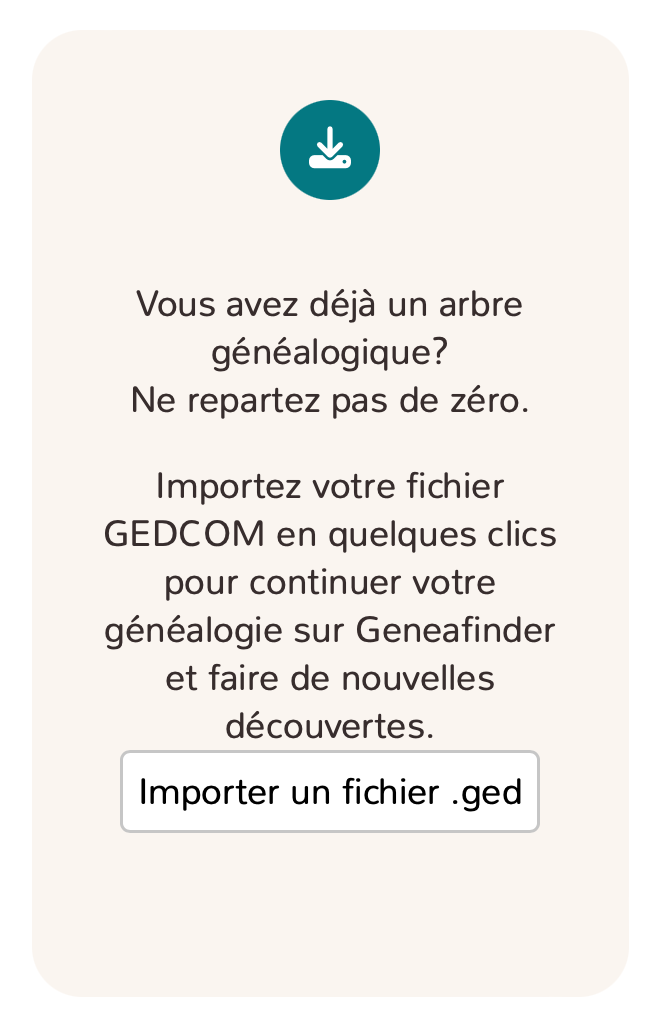 geneafinder - correspondance gratuit import gedcom