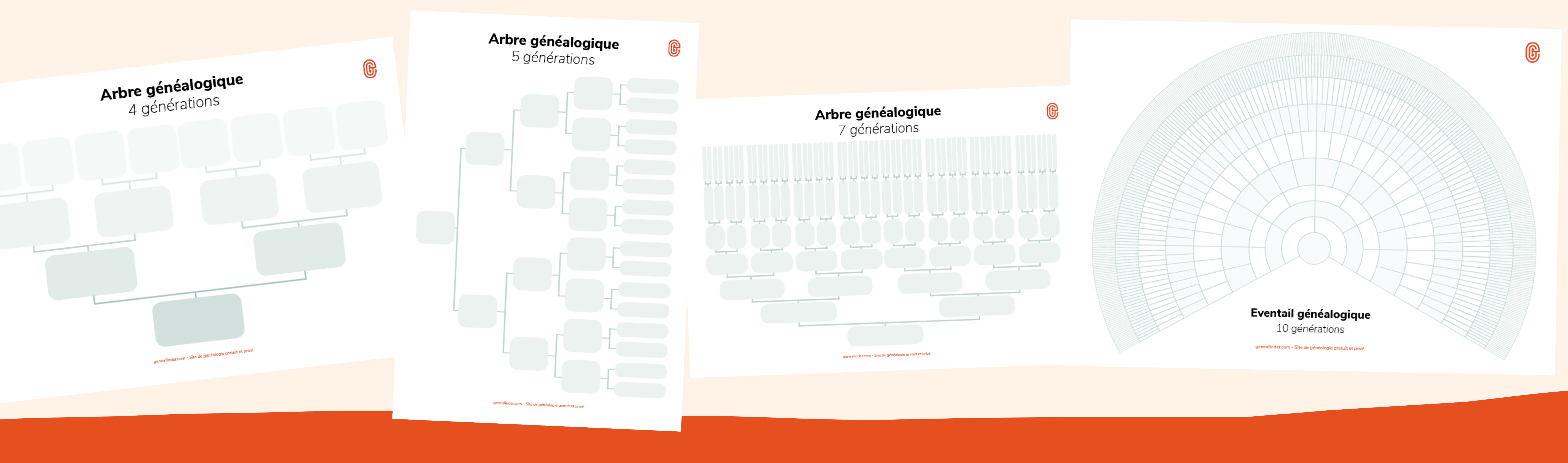 Modèles d’arbres généalogiques gratuits et vides - à remplir et à imprimer - par Geneafinder
