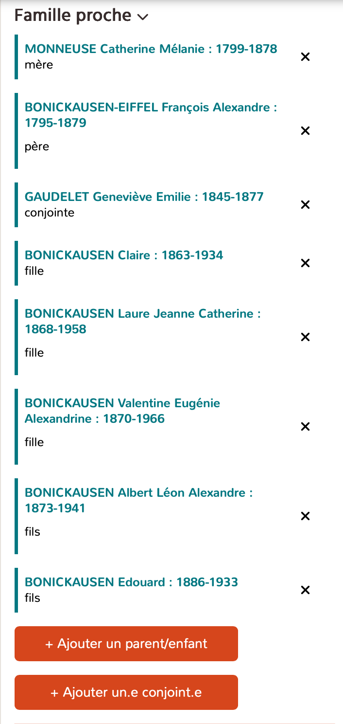 Geneafinder-Module Famille Proche