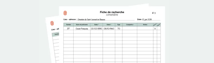 Fiche de recherche - Cimetière