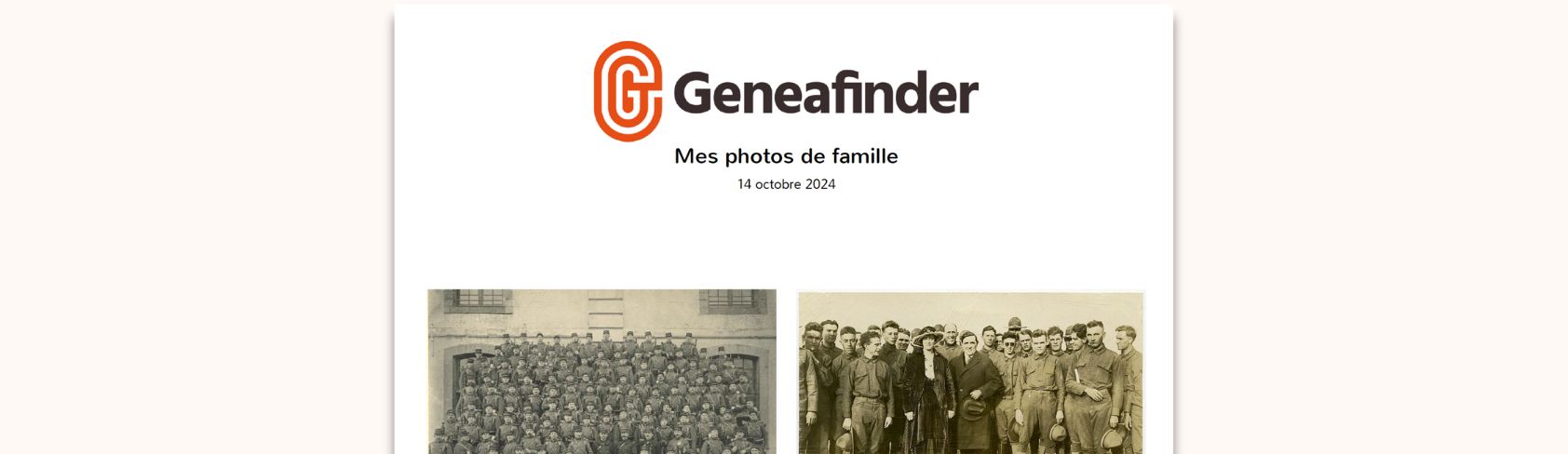 Create and share your family memories with Geneafinder's Souvenir Gazette