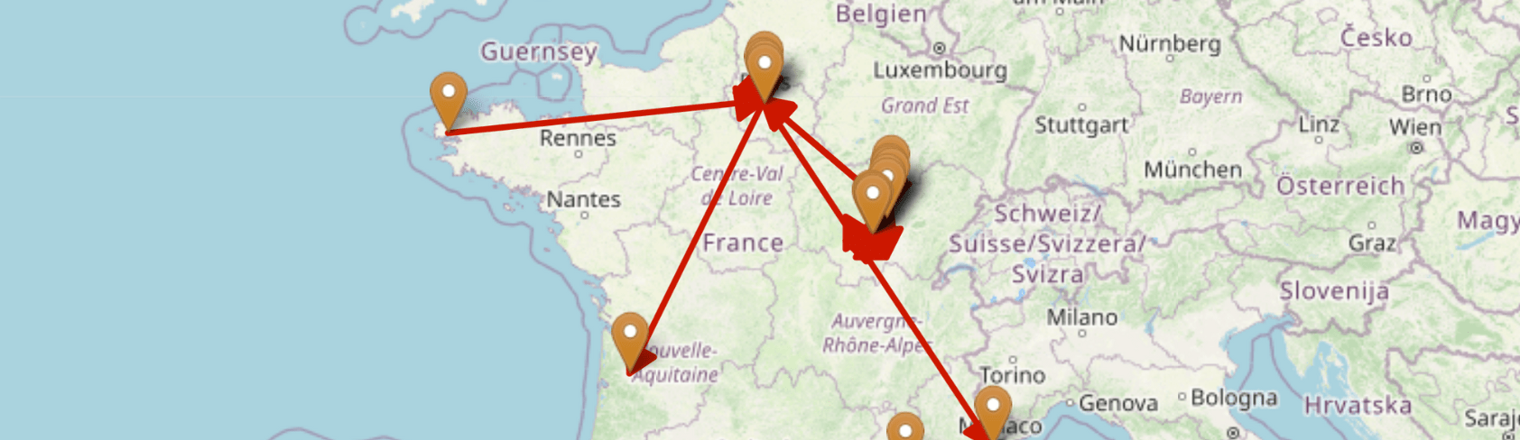 Major regional migrations in France: understanding history through genealogy