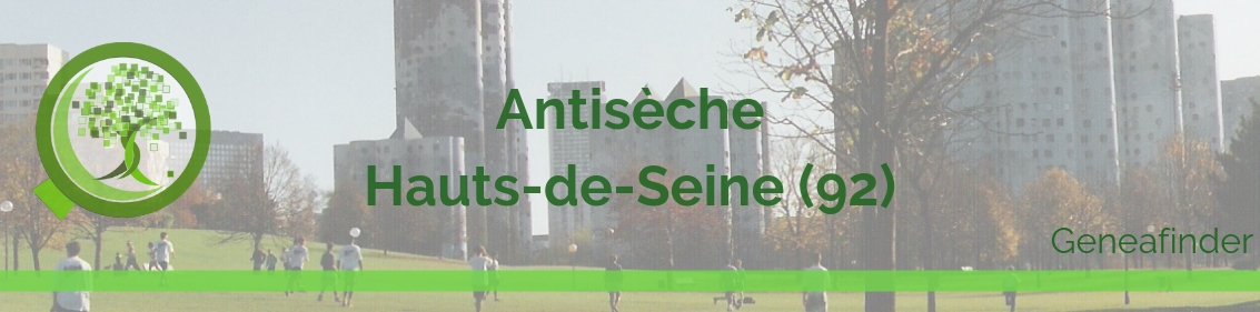Antisèche des Hauts-de-Seine (92) pour vous aider dans vos recherches.