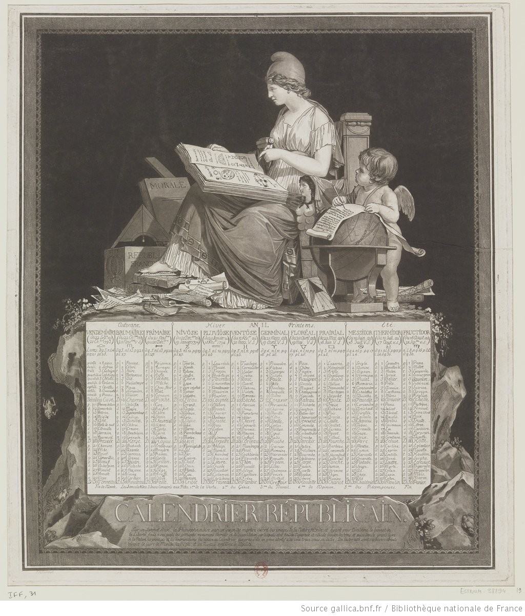 Calendrier Républicain [de l'an II (22 septembre 1793)] : [estampe] / Debucourt - Gallica