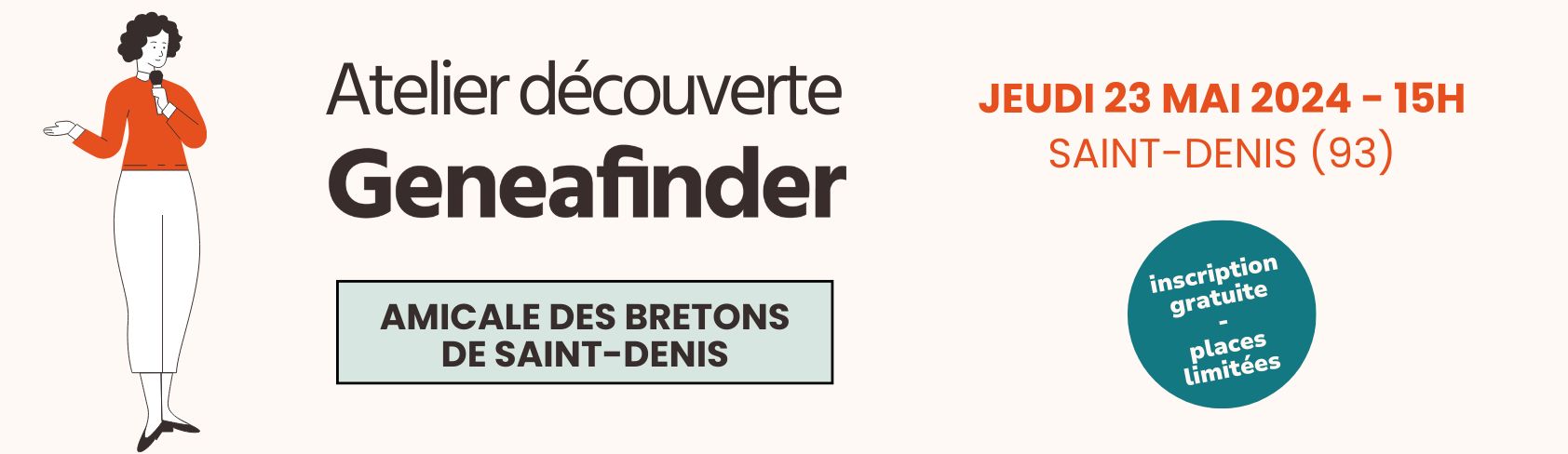 Atelier découverte Geneafinder, nous venons à votre rencontre à Saint-Denis !