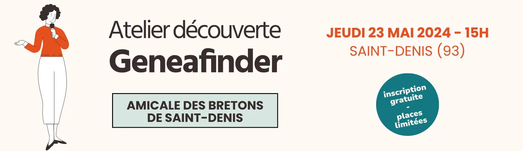 Atelier découverte Geneafinder, nous venons à votre rencontre à Saint-Denis !